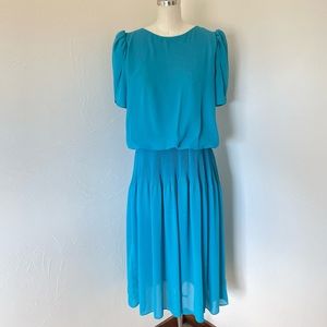 Vintage L.T.D by Roberta Beautiful Shortsleeved Teal Dress